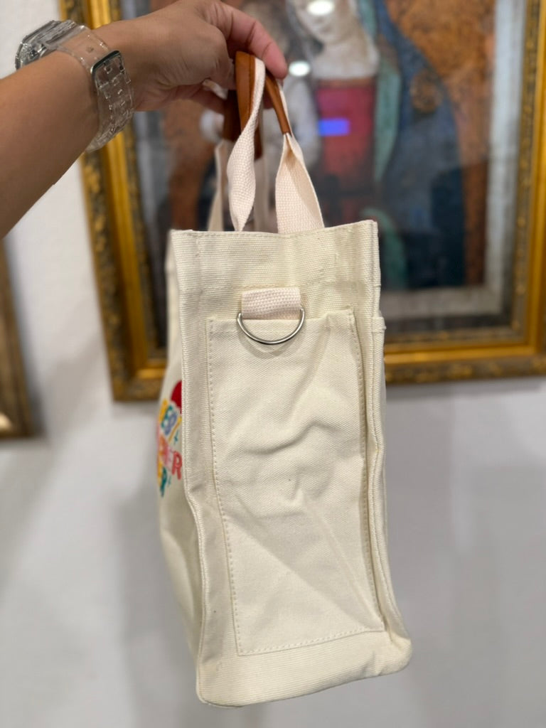 Best Teacher Ever Embroidered Tote Bag – Small Canvas Teacher Gift Bag – Teacher Appreciation Week Gift – Custom School Tote