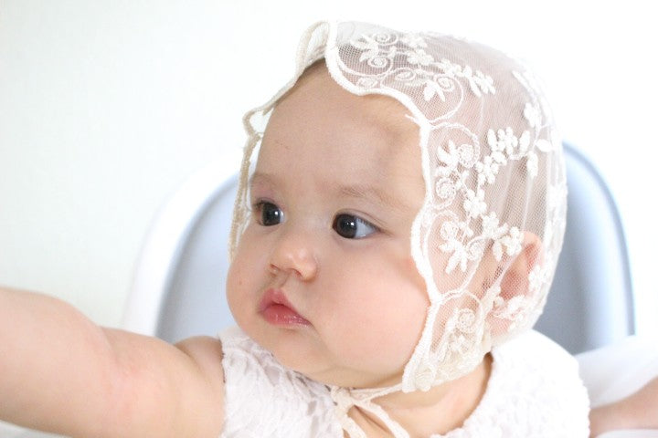 Lace bonnet_Special ivory