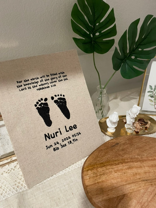 Personalized Footprint Embroidery Keepsake
