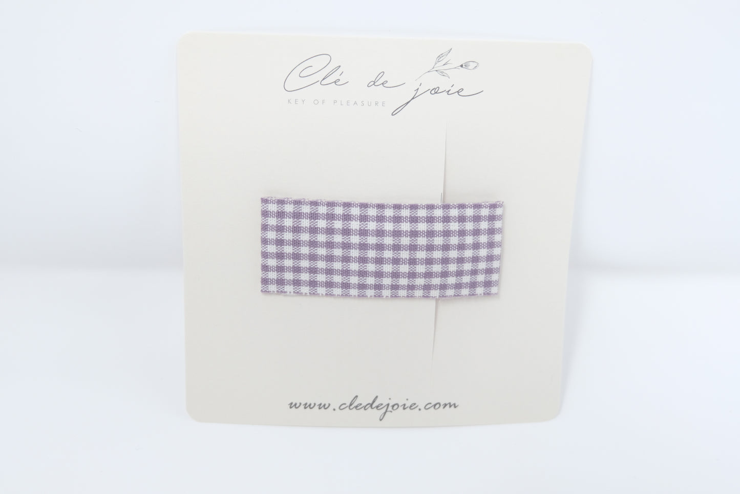 Small Gingham snap clip SET