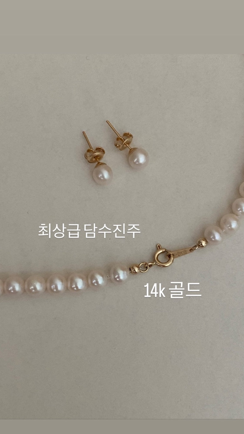 아코야 프리미엄 담수 진주 귀걸이